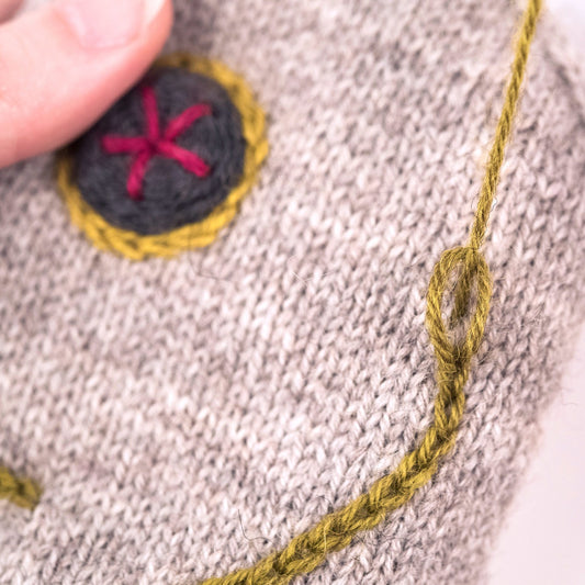 Embroidering on Knitting