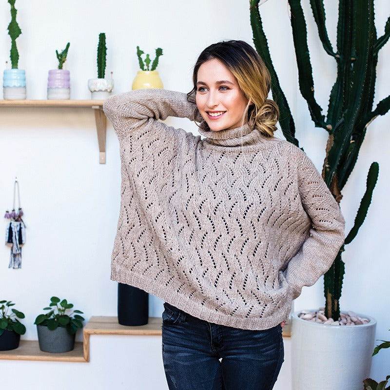 Sawyer Sweater- Hand knitting pattern in Kelbourne Woolens Scout