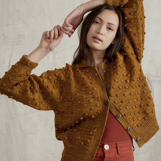 Adult Popcorn Cardigan – Kelbourne Woolens Adult Popcorn Cardigan – Kelbourne Woolens