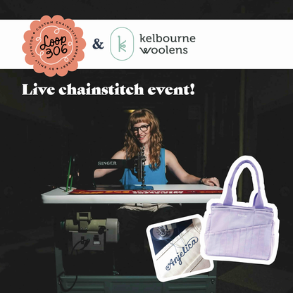 Kelbourne Woolens Live Chain Stitched Embroidery