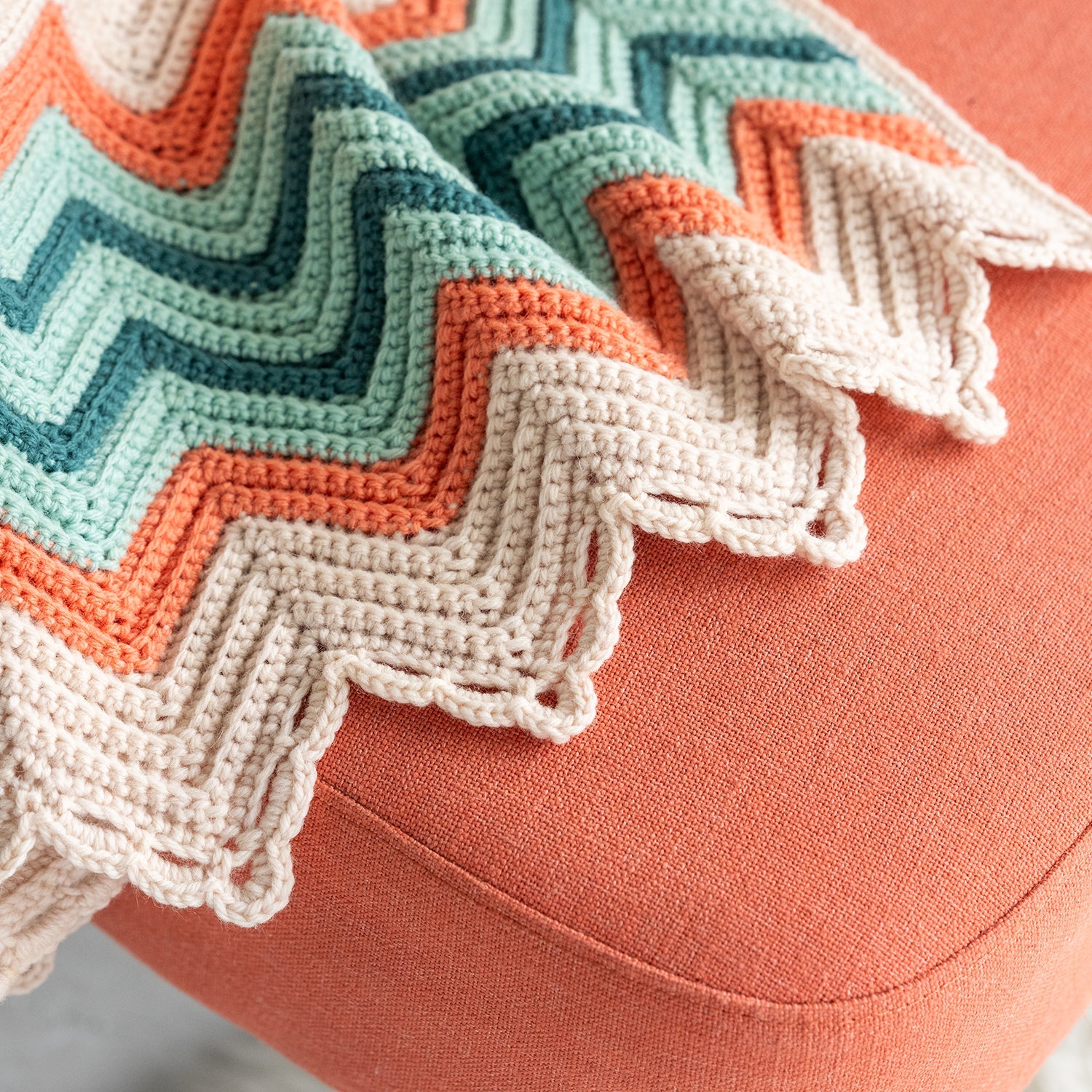 Chevron Blanket crocheted blanket – Kelbourne Woolens