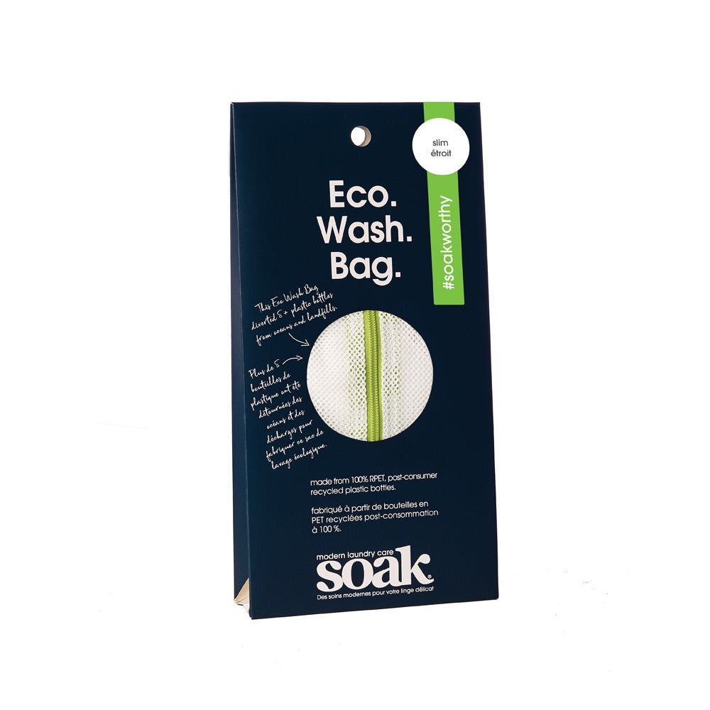 Soak Laundry Fig - Green Eco Wash Bag - Slim