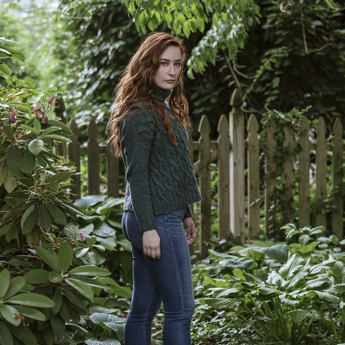 Kelby Sweater- Hand knitting pattern in Kelbourne Woolens Lucky Tweed