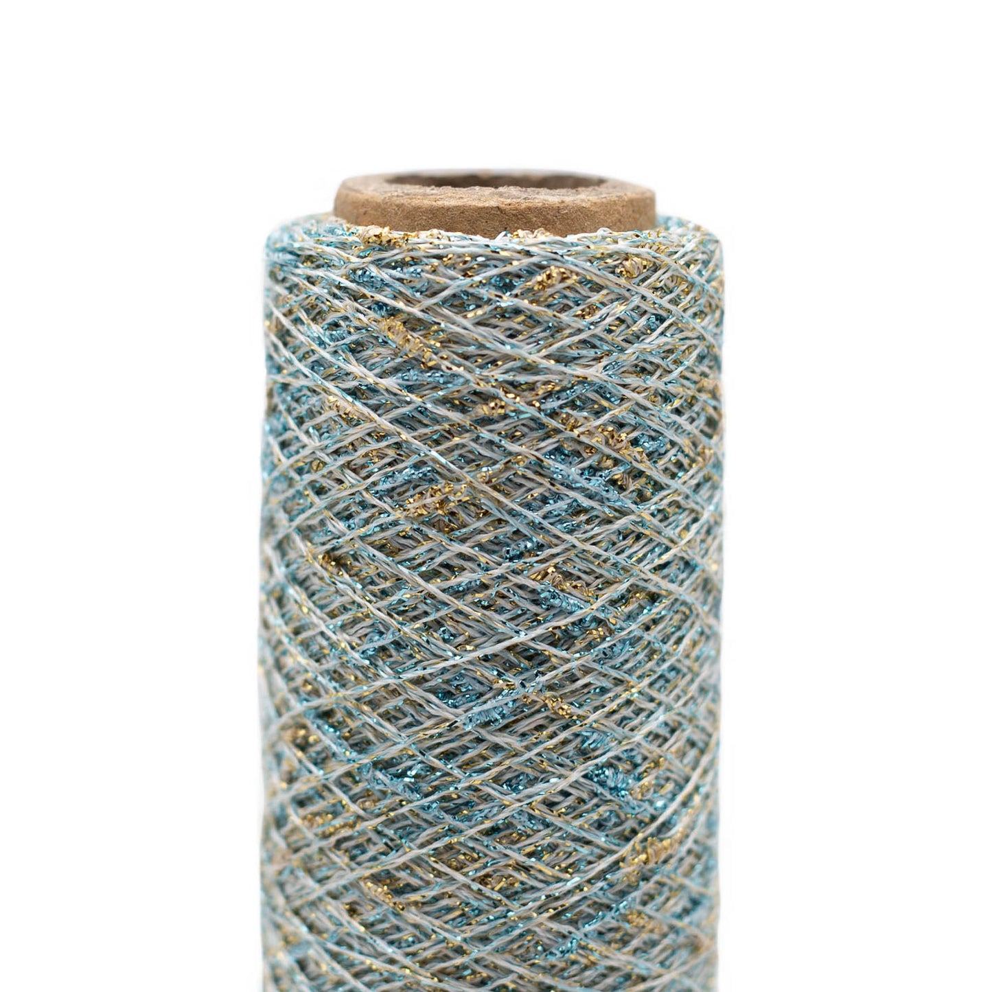 Kremke Soul Wool Yarn 707 Light Blue Gold Twinkle