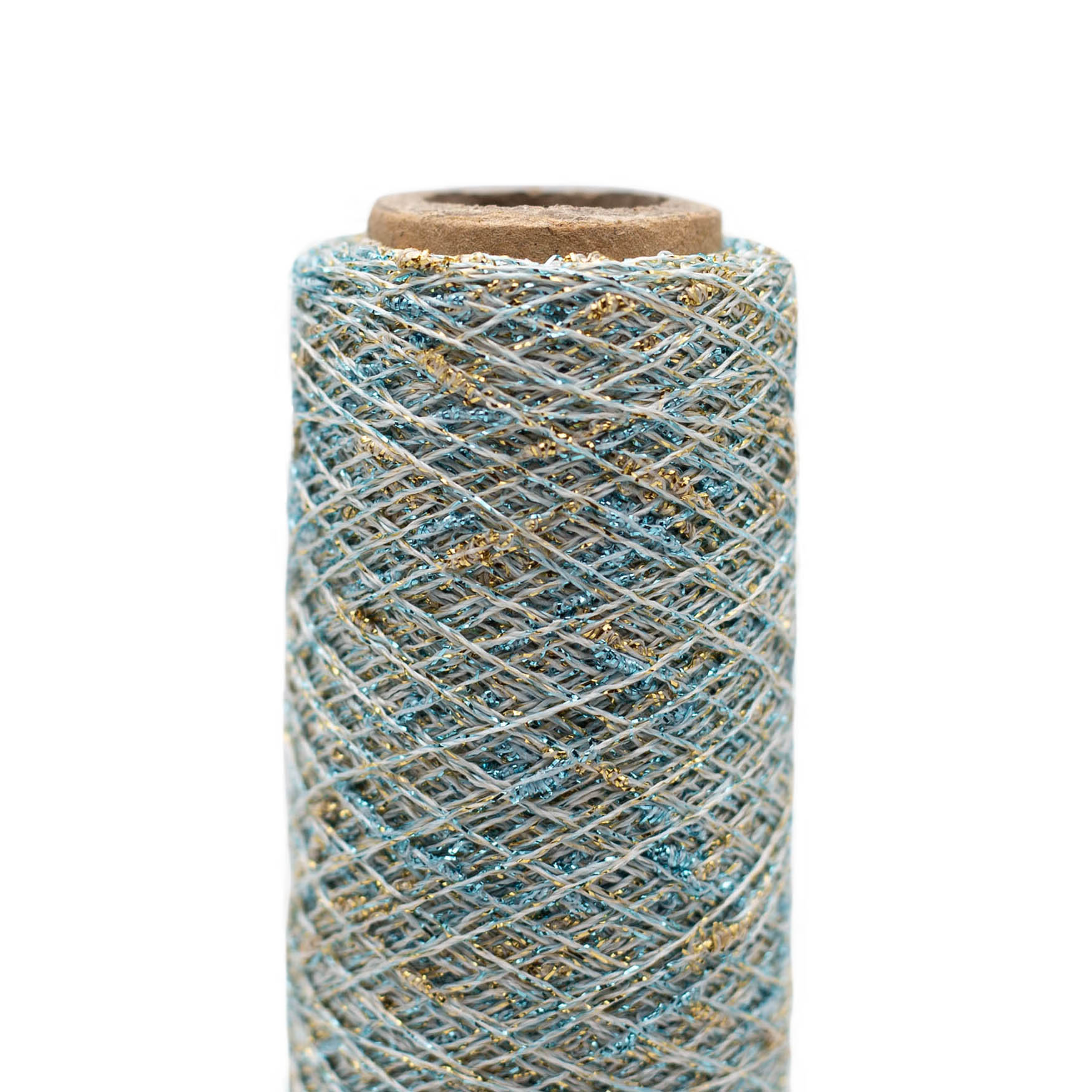 Kremke Soul Wool Yarn 707 Light Blue Gold Twinkle