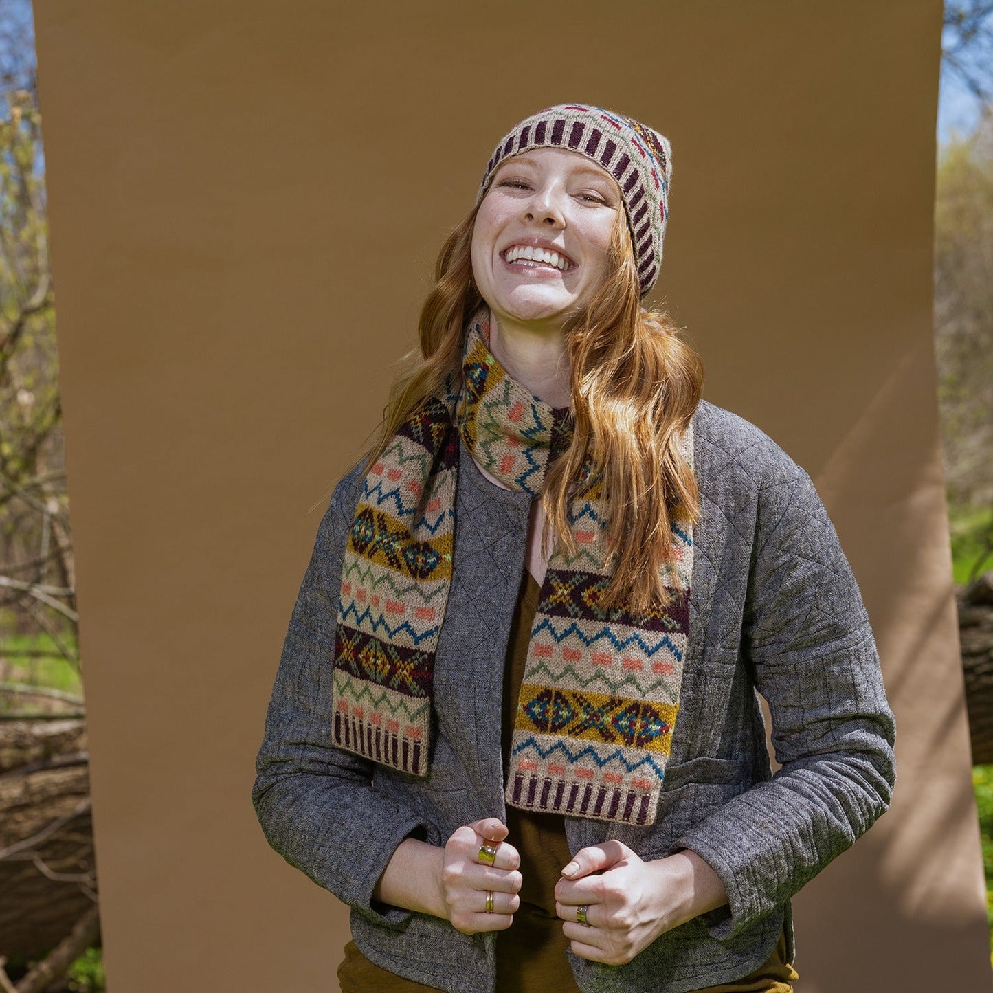 Kelbourne Woolens Patterns Ridley Creek Hat and Scarf Pattern