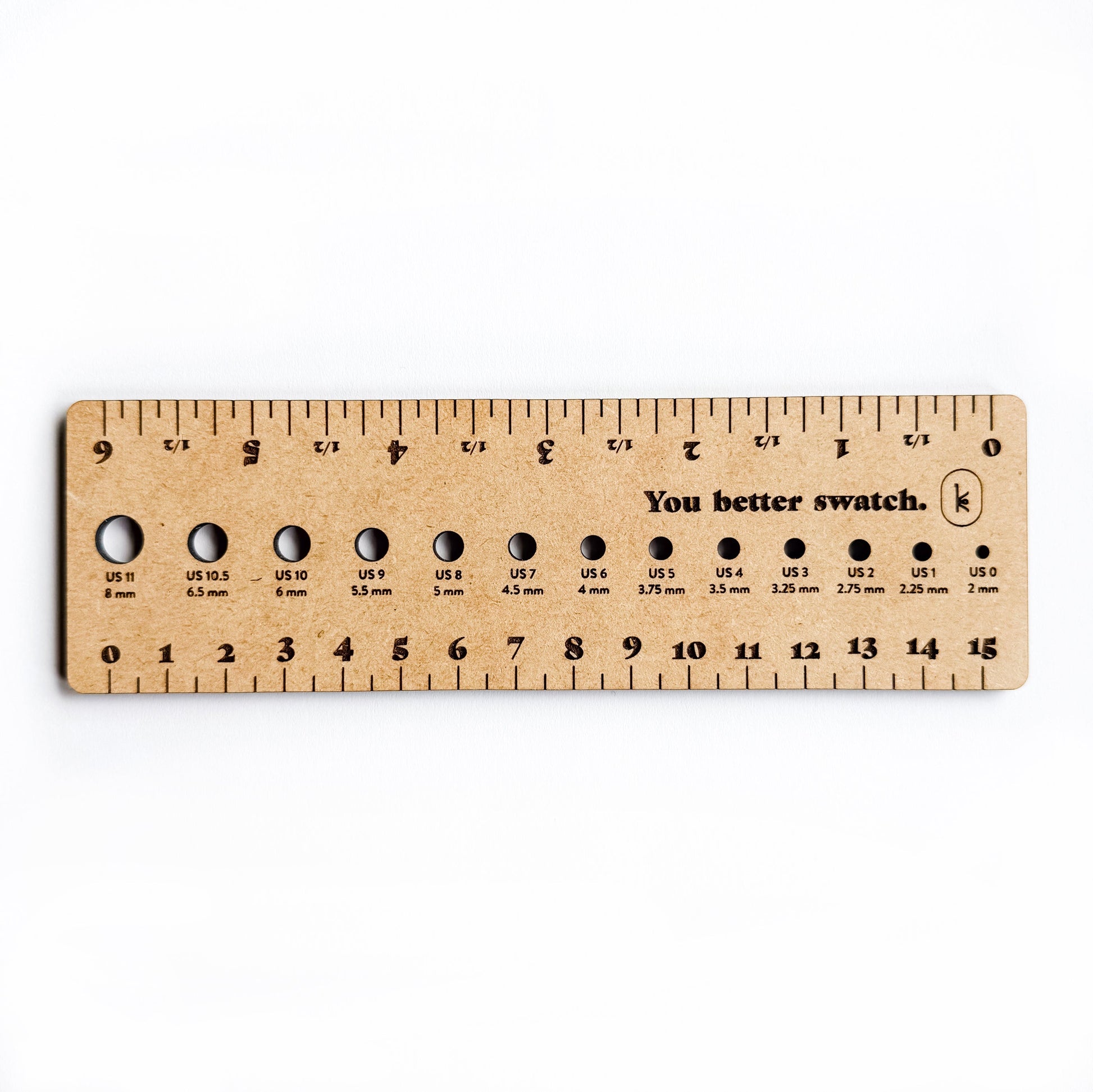 Kelbourne Woolens Goods 6" Ruler with Needle Gauge