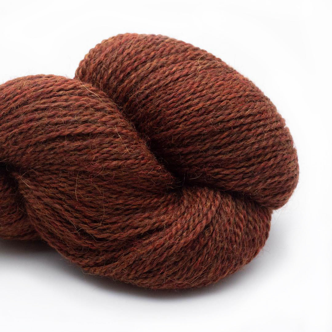 BC Garn Yarn 125 Reddish Brown Heather Baby Alpaca Lace