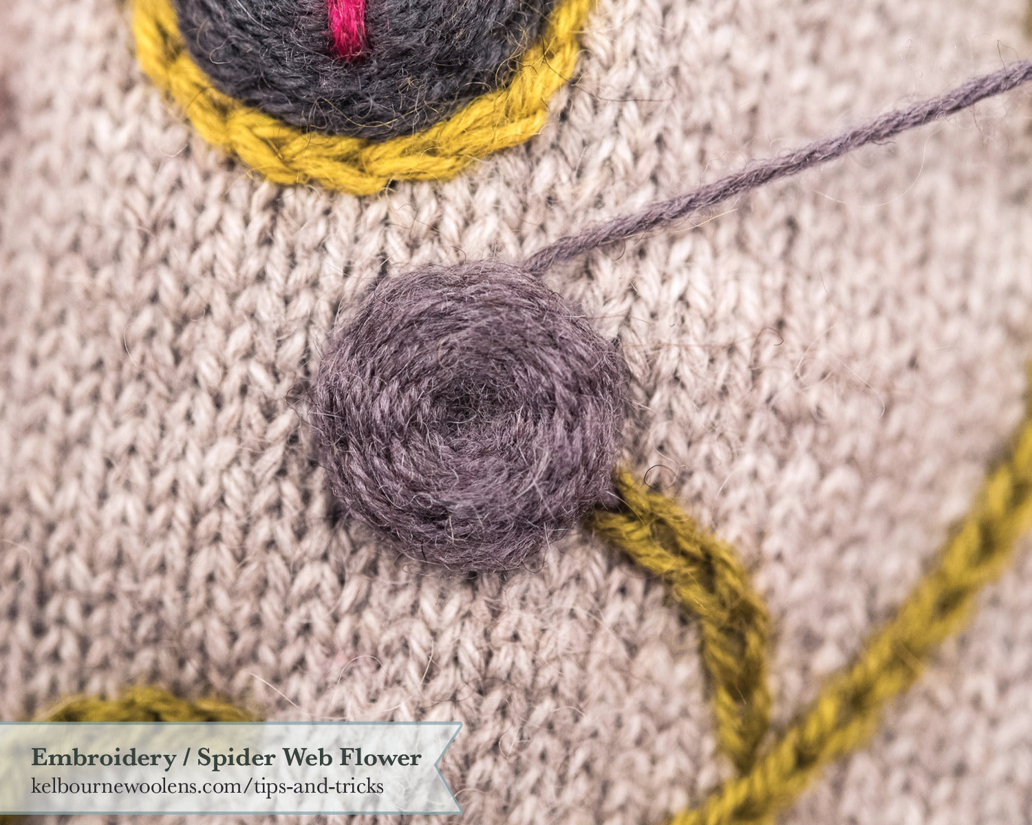 Embroidering on Knitting - Kelbourne Woolens